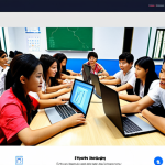 **

Prompt: Project-based learning in a vibrant online classroom, diverse students collaborate on a digital marketing campaign, brainstorming session, laptops with creative visuals, dynamic teamwork, modern and bright atmosphere, emphasizing practical skill development, Vietnamese context.

**