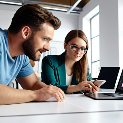 ** A diverse team collaborating dynamically using digital tools. Focus on communication and task management within a modern, bright workspace. Capture a sense of productivity and seamless teamwork.

**
